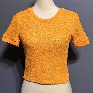 Zara short sleeve knit top size small￼